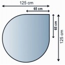 Üveg alátét kandallóhoz 8 mm L21.02.888.2